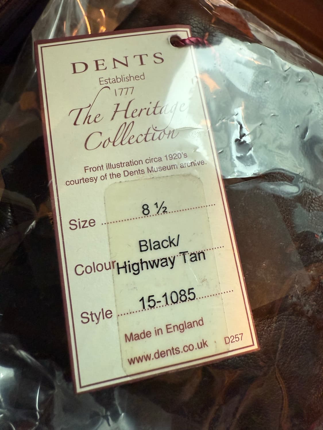 DENTS 블랙 가죽 장갑 8.5 새상품 상품이미지3