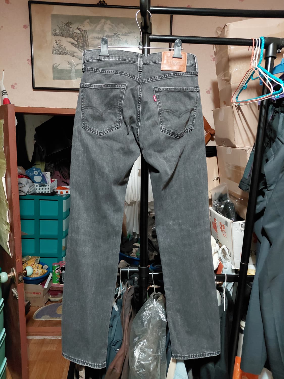 [리바이스505]프리미엄 레귤러핏 흑청 쿨진 30사이즈  상품이미지2