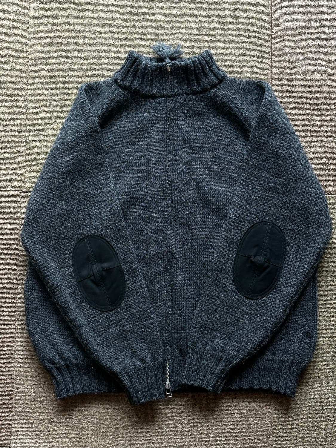 [38] old joe 올드조 트위디 얀 니트 집 스웨터 상품이미지3