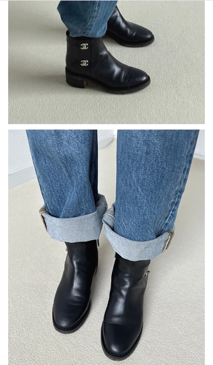 정품 샤넬 턴락 cc 부츠 상품이미지2