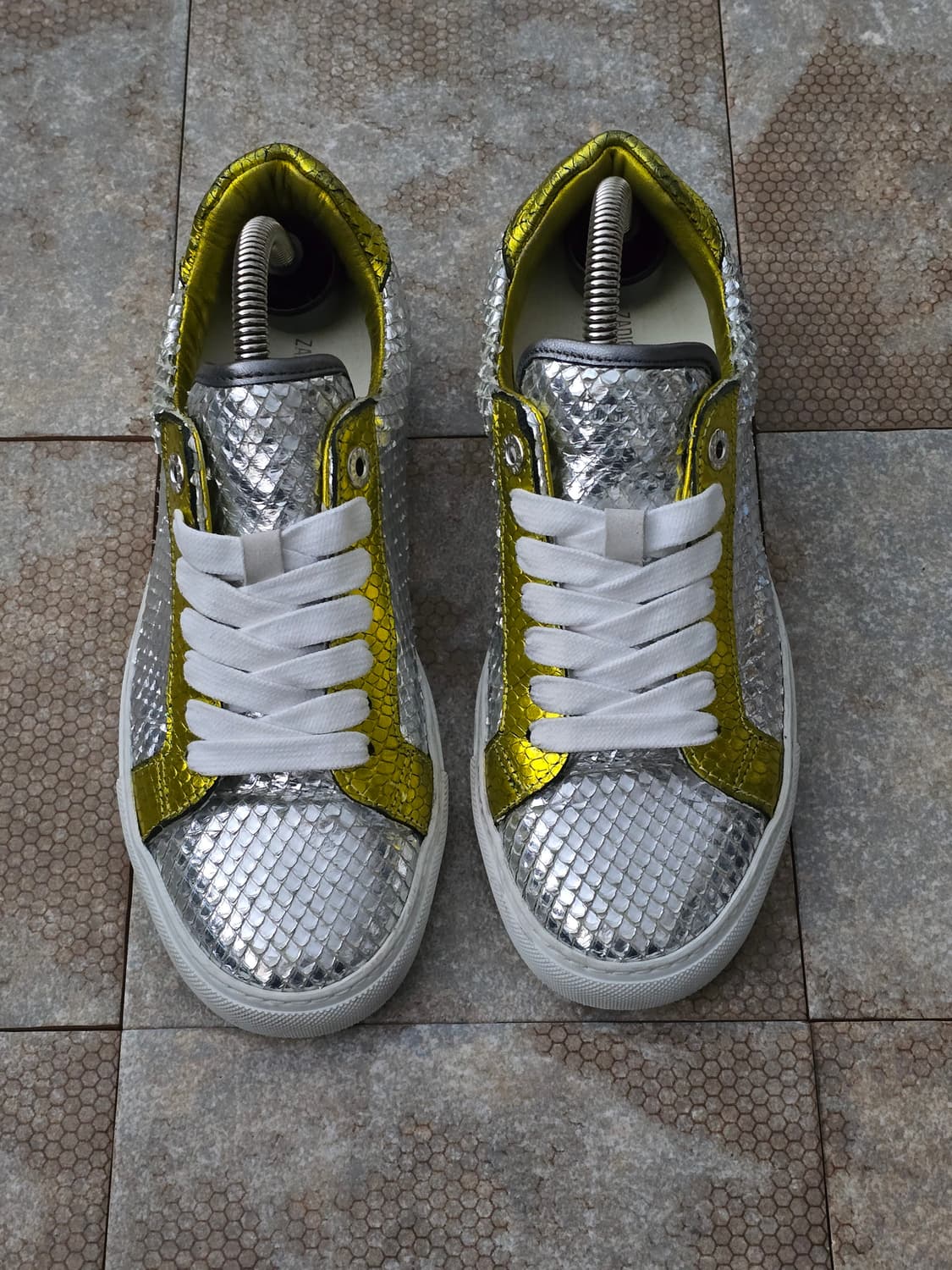 (245)쟈딕앤볼테르 메탈릭 실버 골드 뱀피 상품이미지1