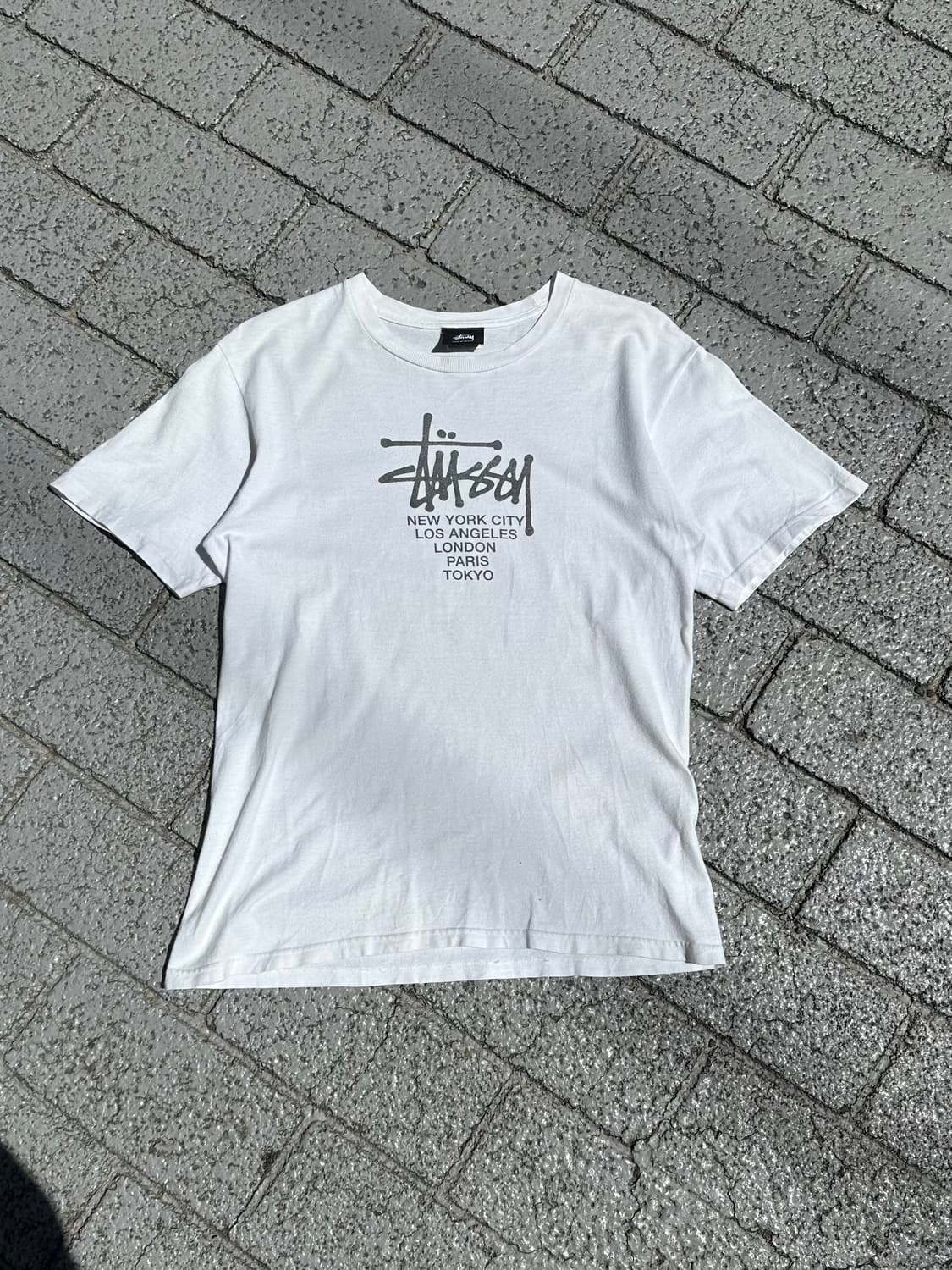 Stussy city logo print detail T-shirt 상품이미지4