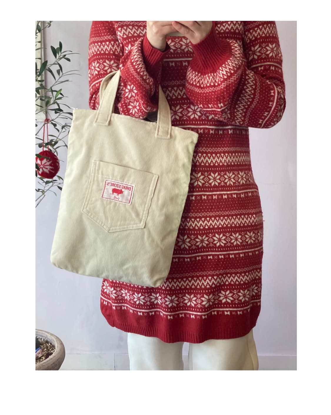 드럭스토어 코듀로이 가방 상품이미지6