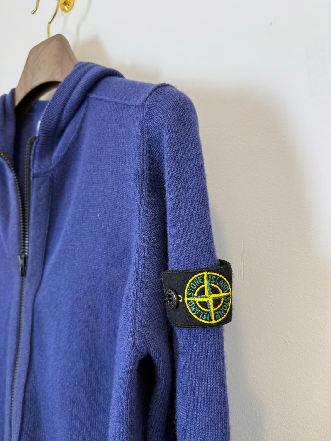 스톤아일랜드 주니어 니트 후드집업 블루 상품이미지3
