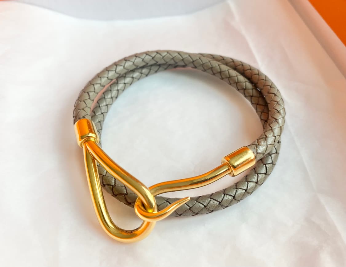 에르메스 점보 그레이 금장 팔찌 2way 타입 상품이미지8