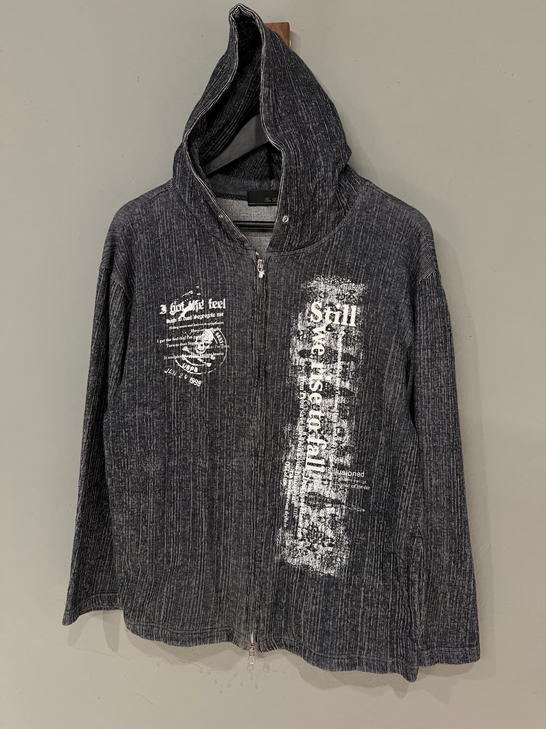 punk printing detail 2-way hood zip-up 상품이미지6