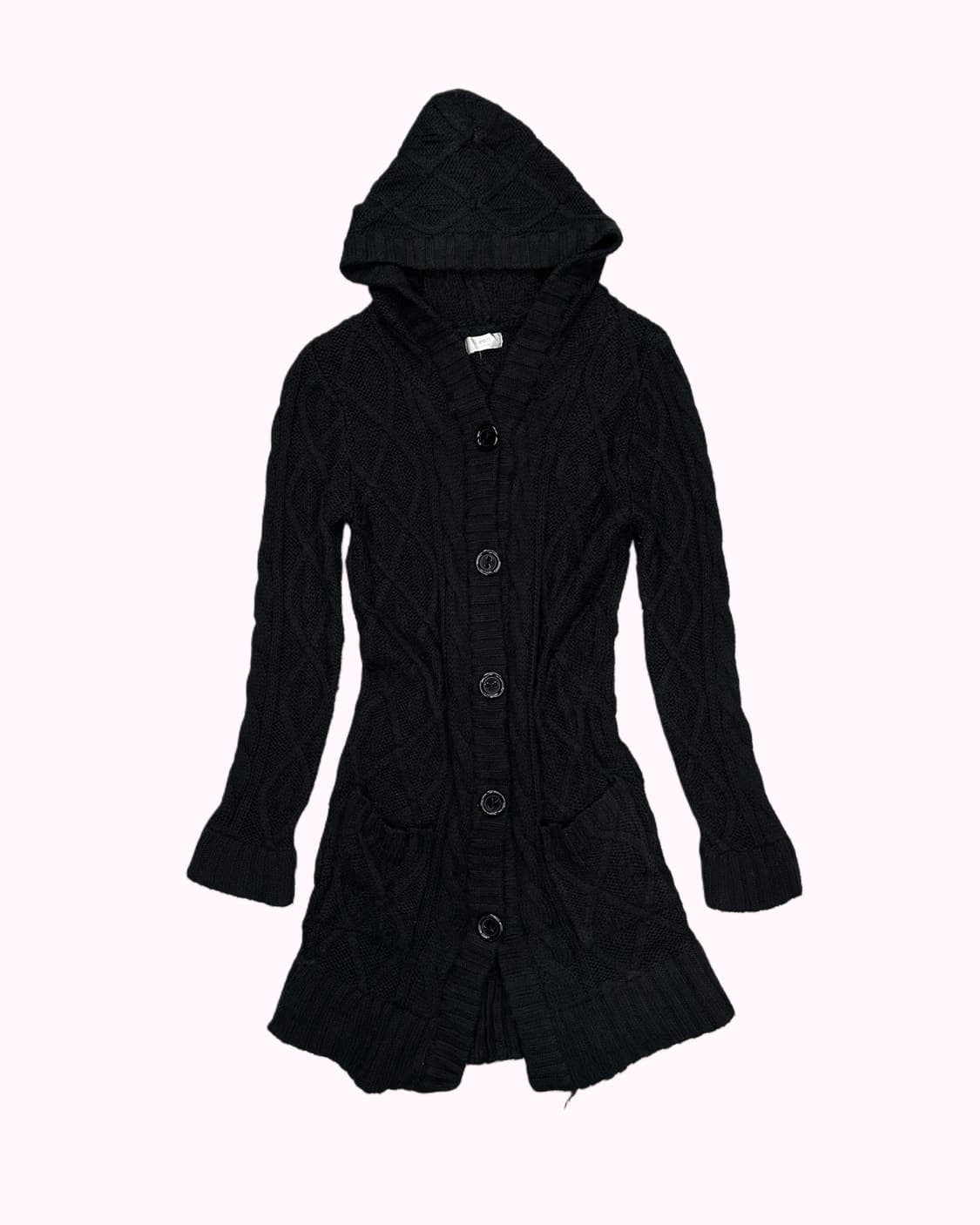 knit long hood cardigan 상품이미지1