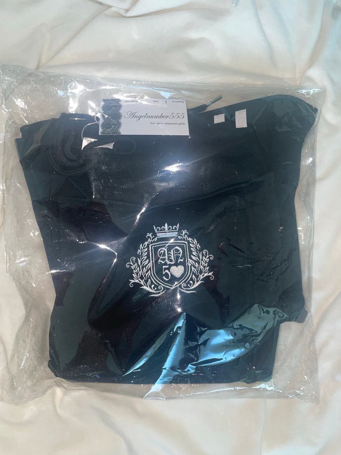 엔젤넘버555 엔젤릭 스웻 팬츠 블랙 베이비메탈클럽 갸루 상품이미지2