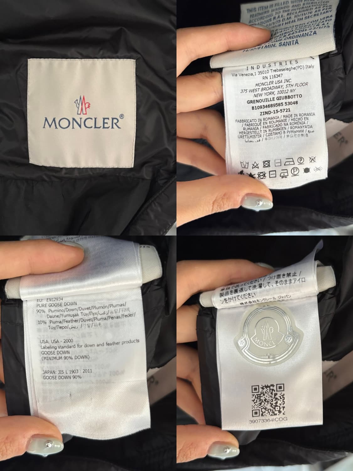 Moncler 몽클레르 블랙 경량 패딩 상품이미지5