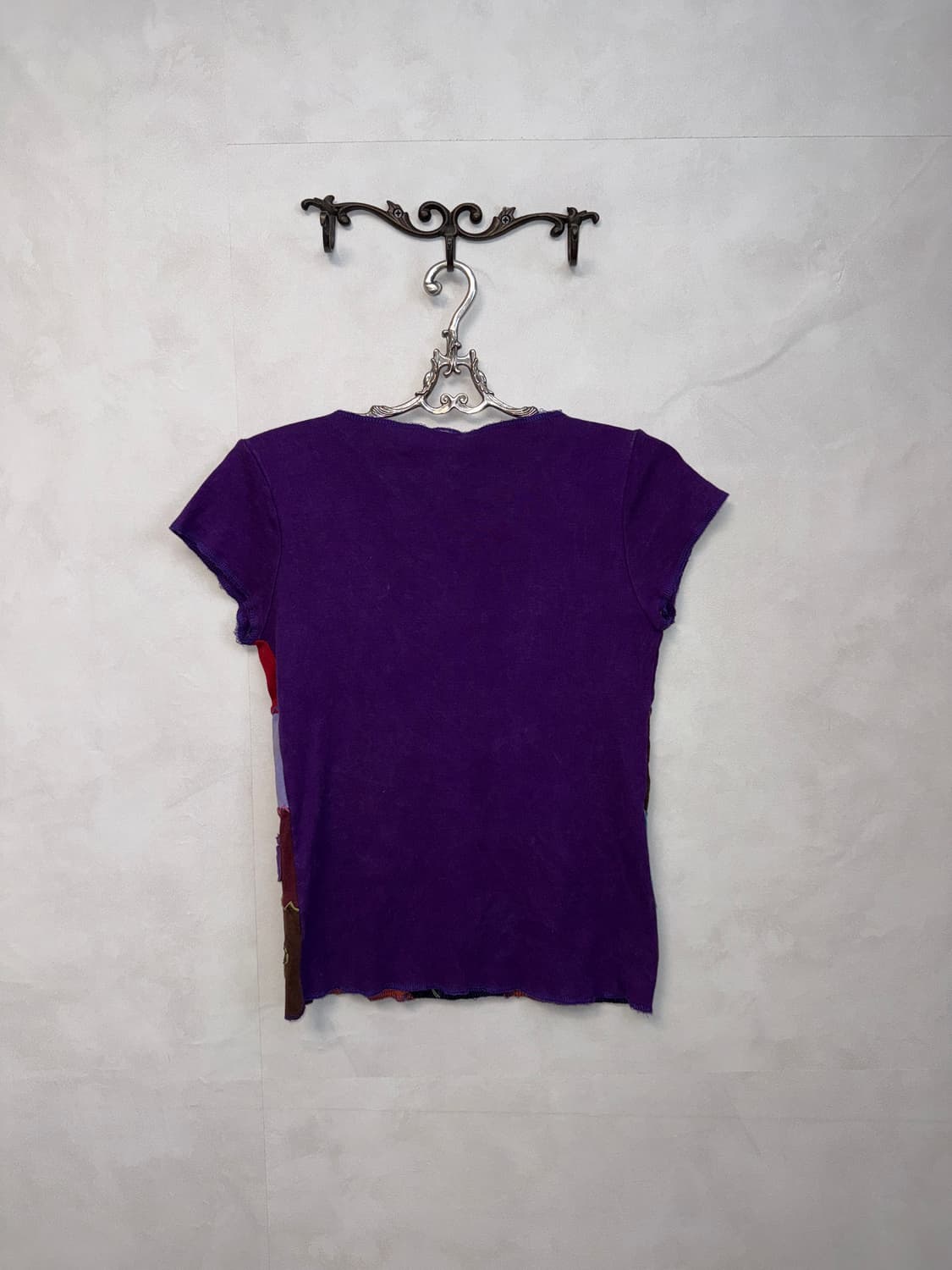 Purple bohemian hippie patchwork half t  상품이미지3