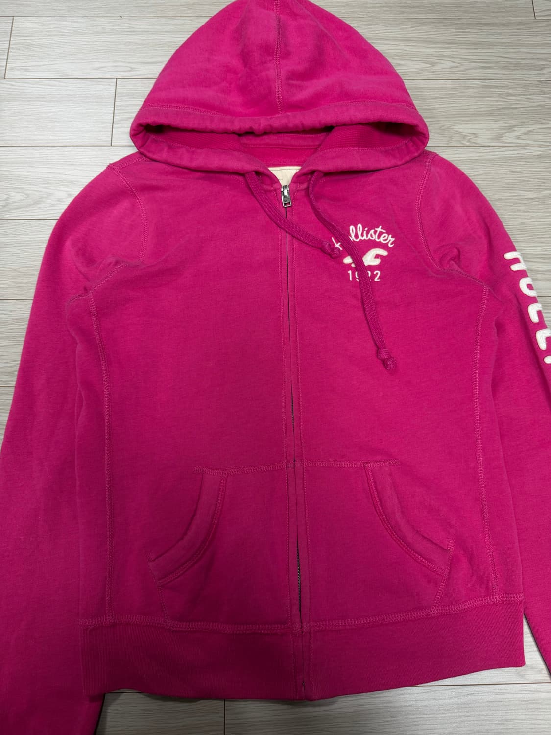 홀리스터 핑크 후드집업 m 상품이미지2