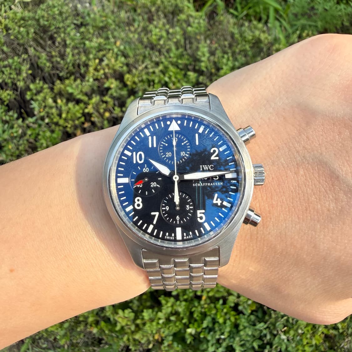 IWC 파일럿 워치 크로노그래프 스틸 브레이슬릿 메탈 상품이미지1