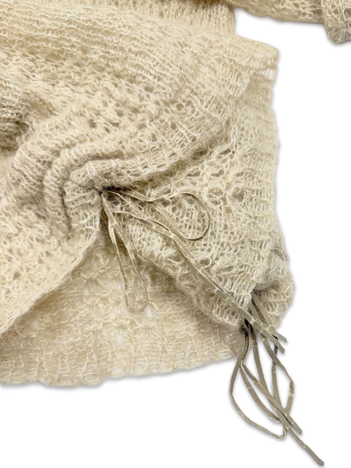 빈티지 아이보리 뜨개 시스루 니트 상품이미지4