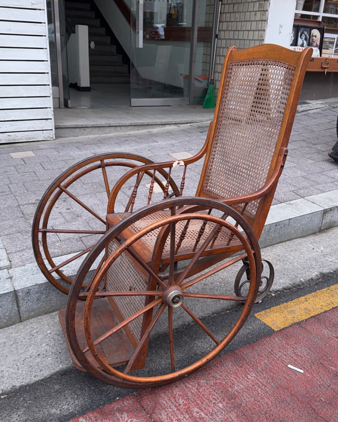 빈티지 소품 1875년 미국 나무 폴딩체어 상품이미지1