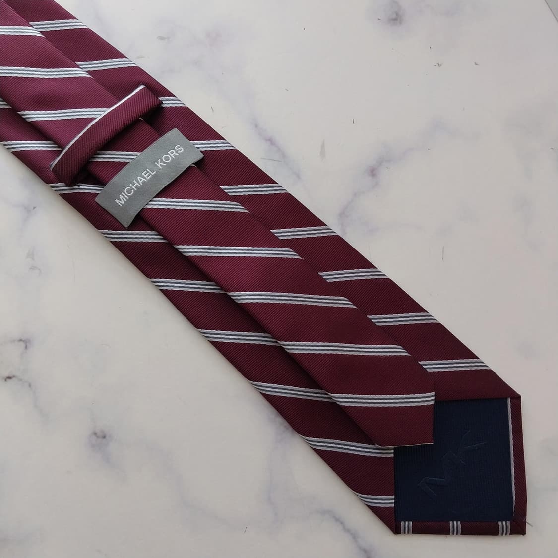 마이클 코어스 넥타이 와인 스트라이프 A+등급 K2211 상품이미지8