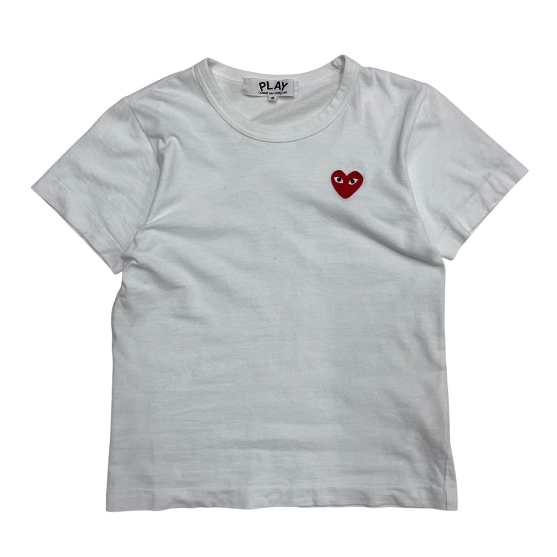 꼼데가르송 하트와펜 화이트 반팔티 S 상품이미지2
