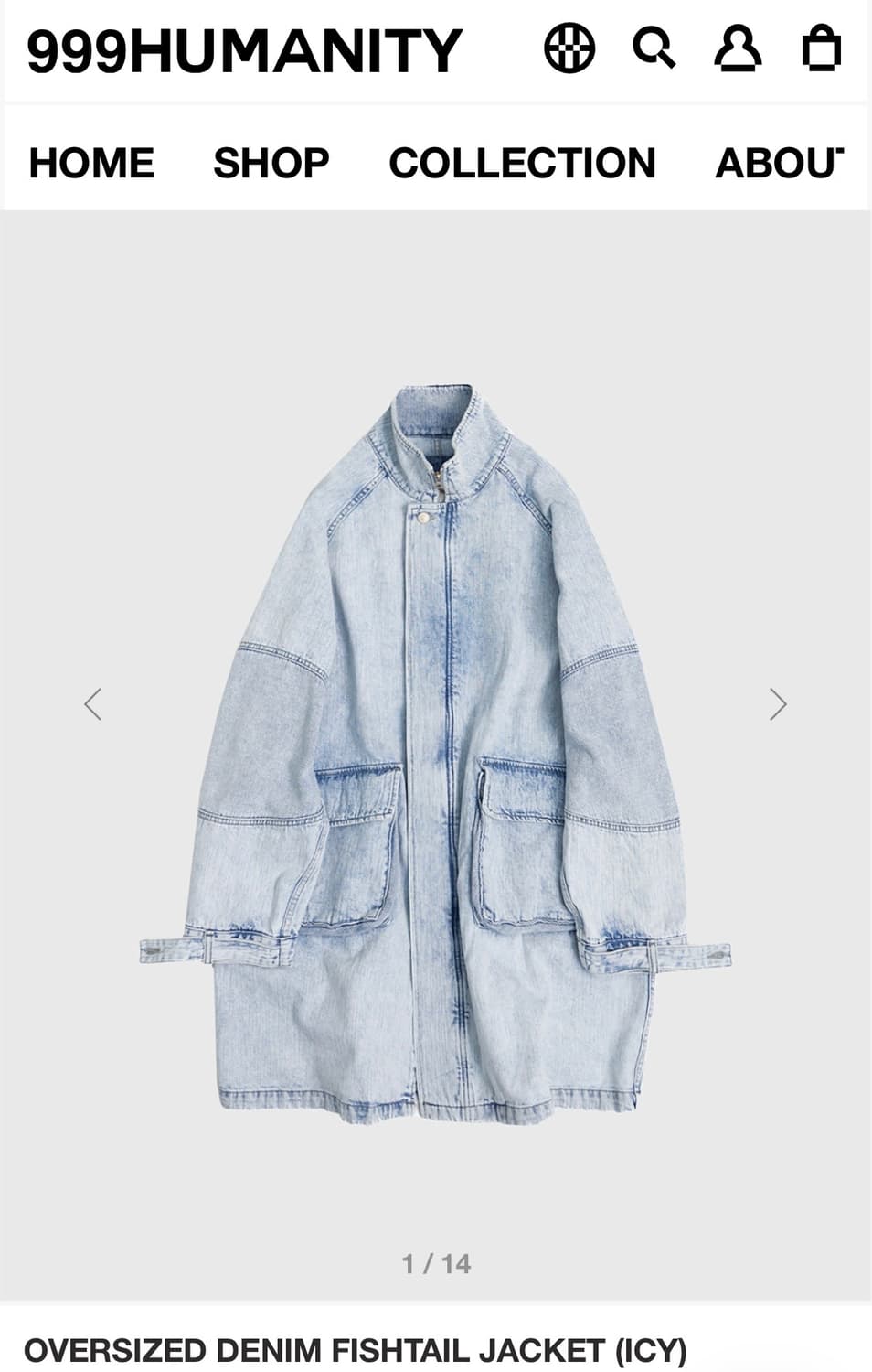 999휴머니티 데님 피쉬테일 자켓 상품이미지1