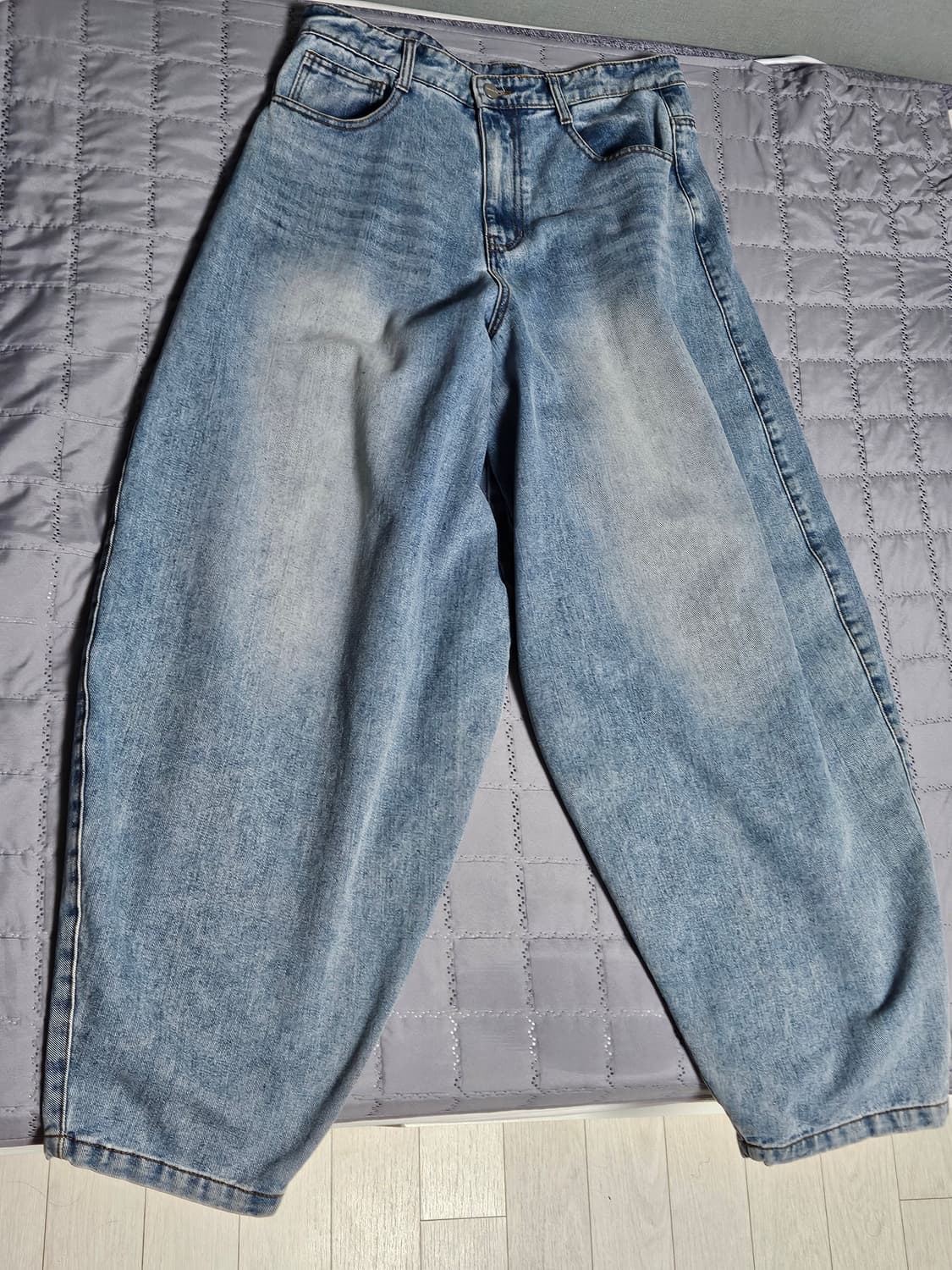 Extra wide ballon pants deep blue 상품이미지3