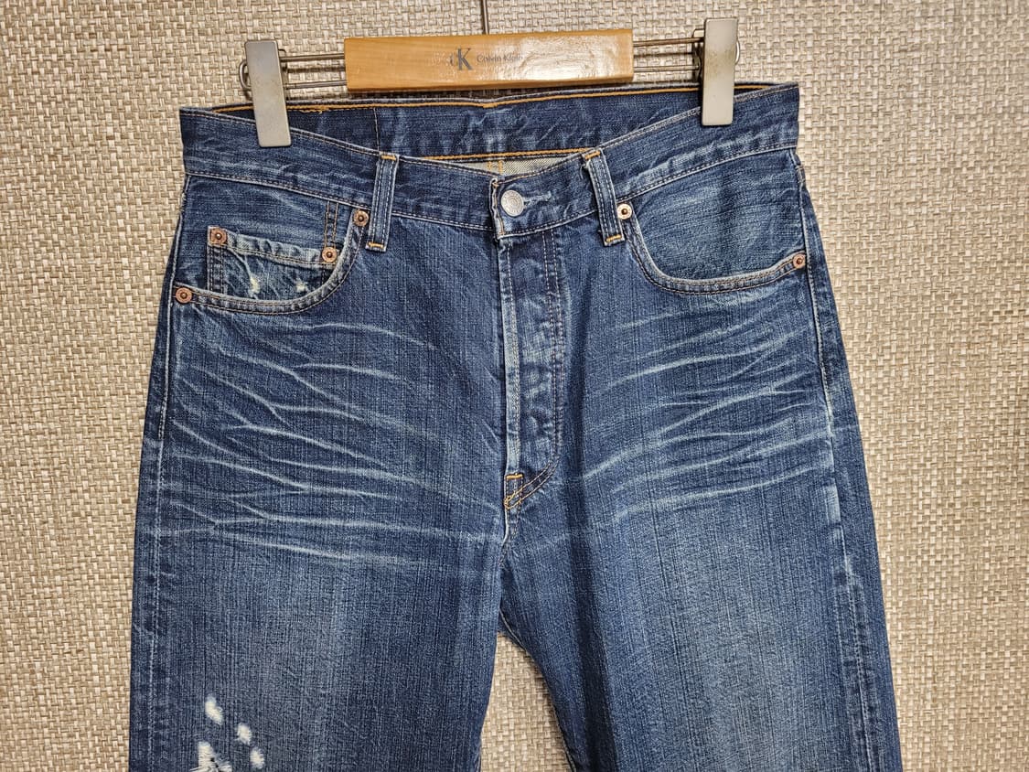 31인치 리바이스 501 빈티지 청바지 아메카지 워싱 데미지 상품이미지2