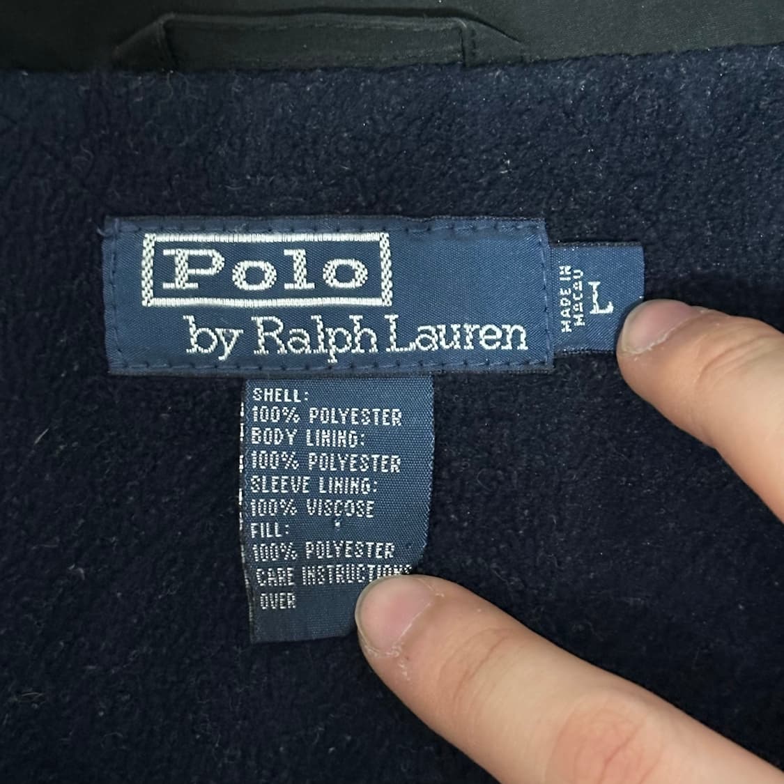 L 폴로랄프로렌 블랙 누빔 자켓 상품이미지4