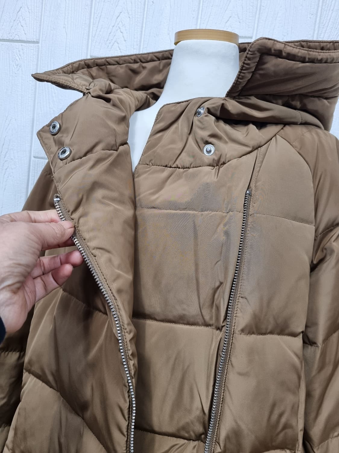 MIXXO 믹쏘 여성 롱 패딩 L 카멜 상품이미지4