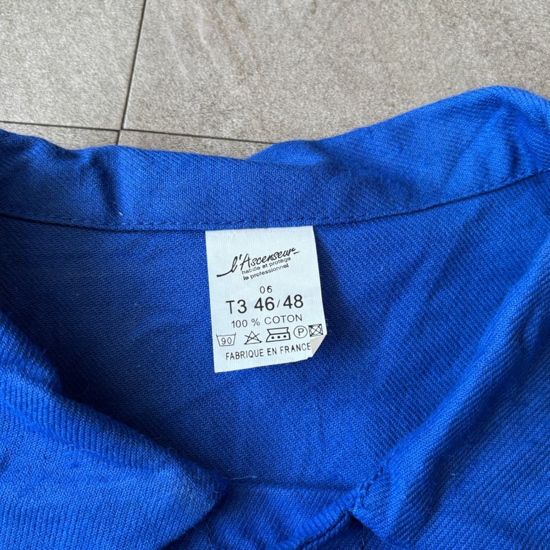 90년대 빈티지 프랑스 생산 프렌치 워크 트윌코튼 자켓 상품이미지6