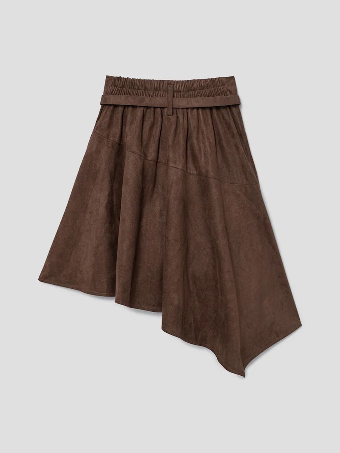 에잇세컨즈 스웨이드 브라운 미디스커트 M 상품이미지4