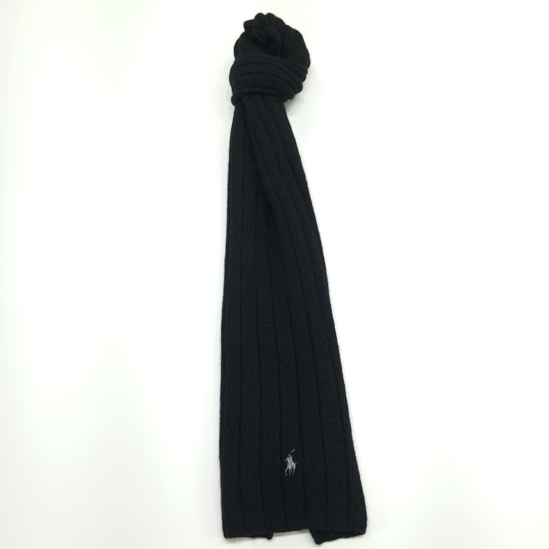 MX118 폴로 랄프로렌 블랙 빅리브드 램스울 니트 목도리 머플러 상품이미지3