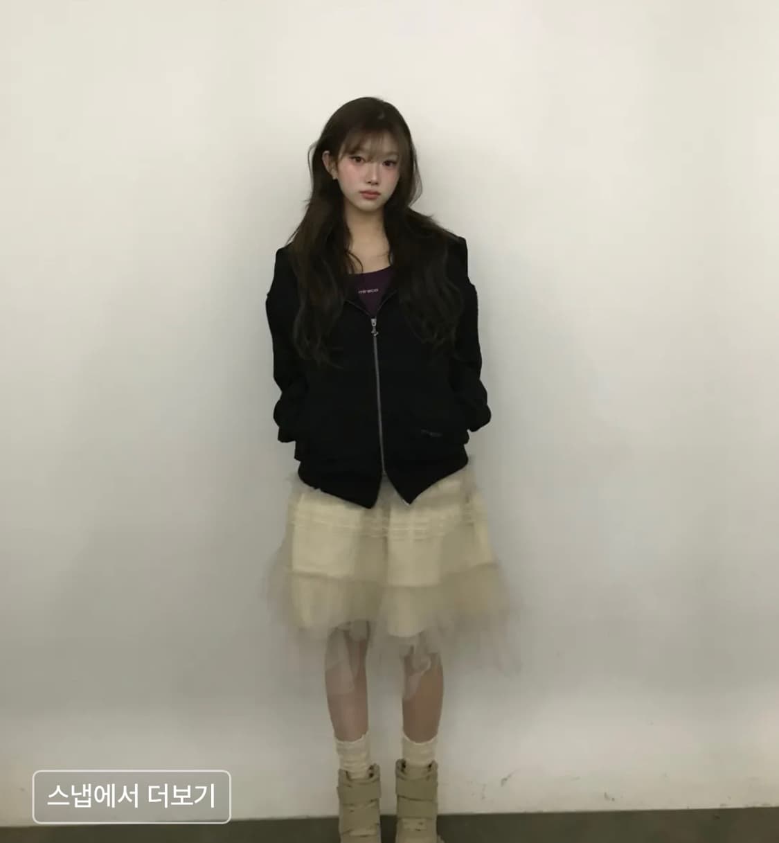 미레코 프릴 미디 스커트  상품이미지4