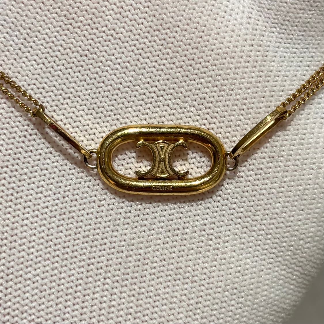 A OS사이즈 셀린느 트리옹프 금장 목걸이 골드 상품이미지2