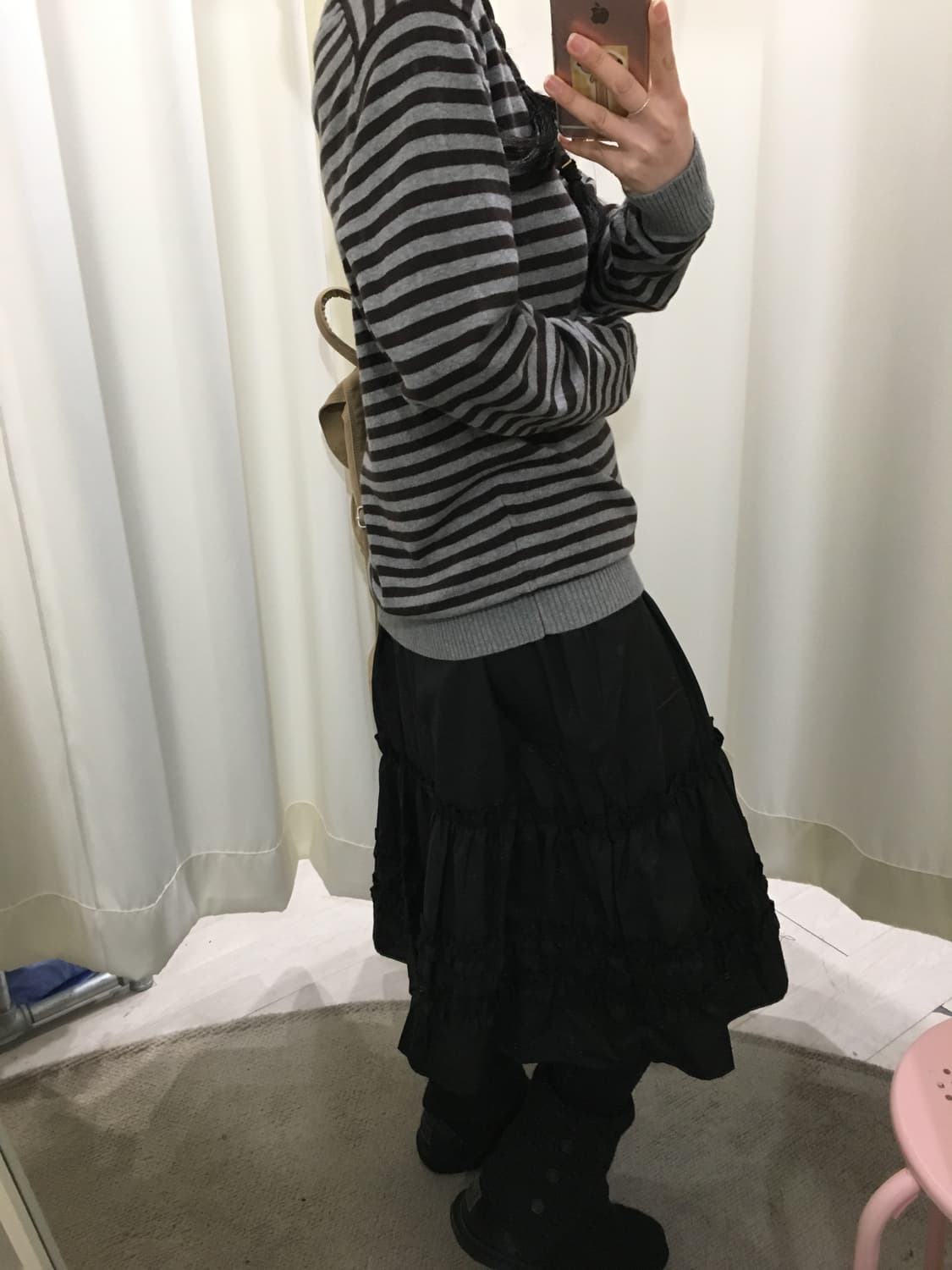 Back number brown stripe knit  상품이미지6