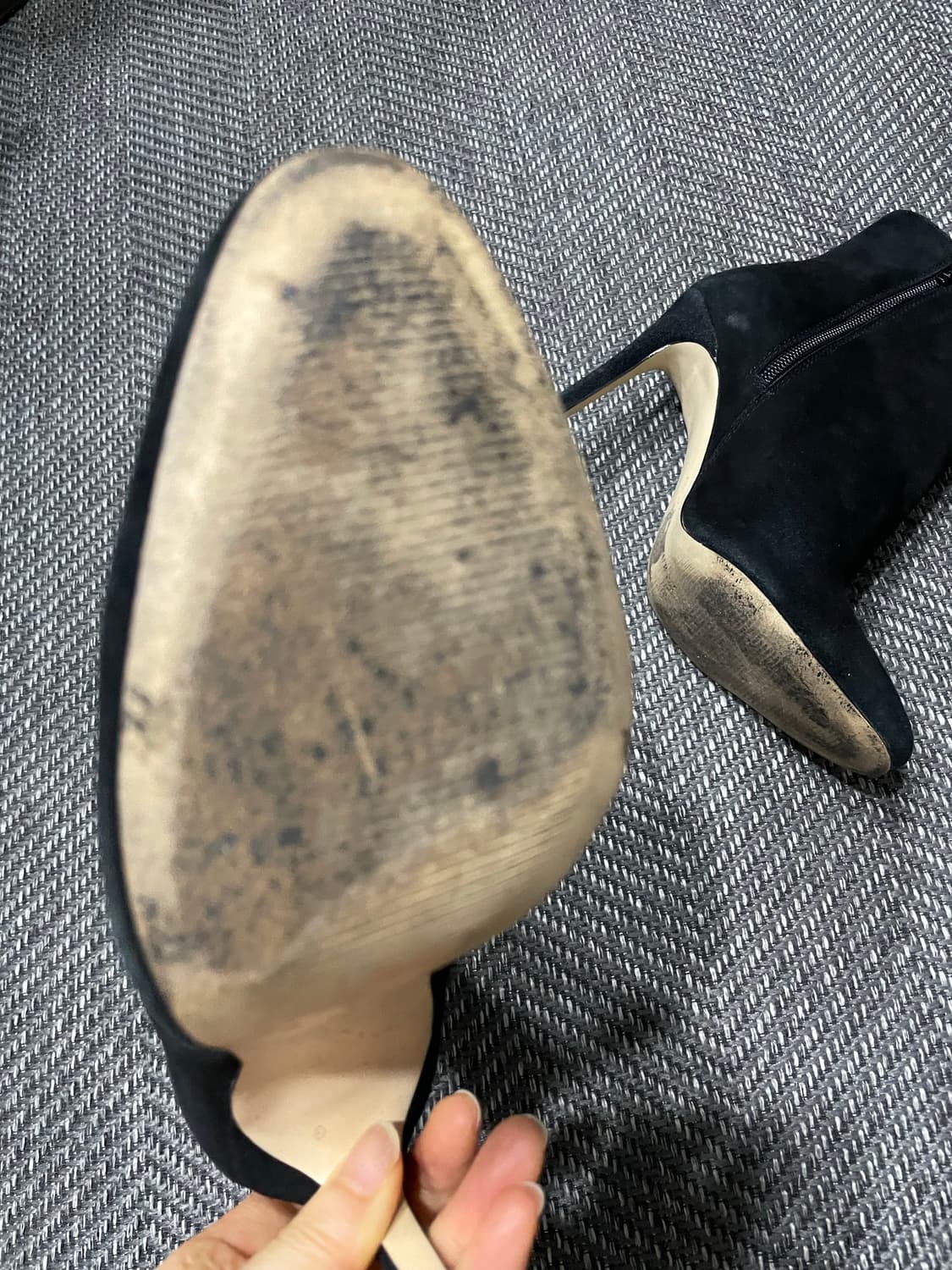 H&M 스웨이드 앵클 부츠 블랙 EU37/한국 235 상품이미지9