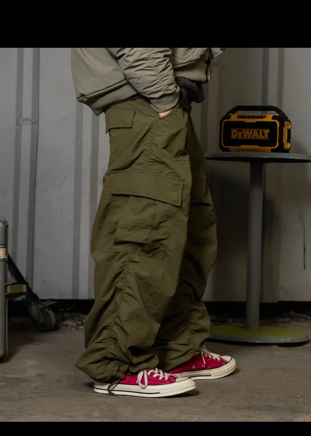 XP127 셔링 카고 팬츠 (KHAKI) 상품이미지6