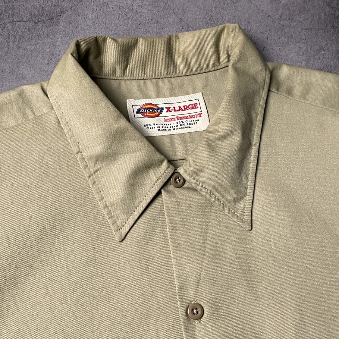 DICKIES 디키즈 빈티지 베이지 플랩포켓 워크 셔츠 A00999 상품이미지2