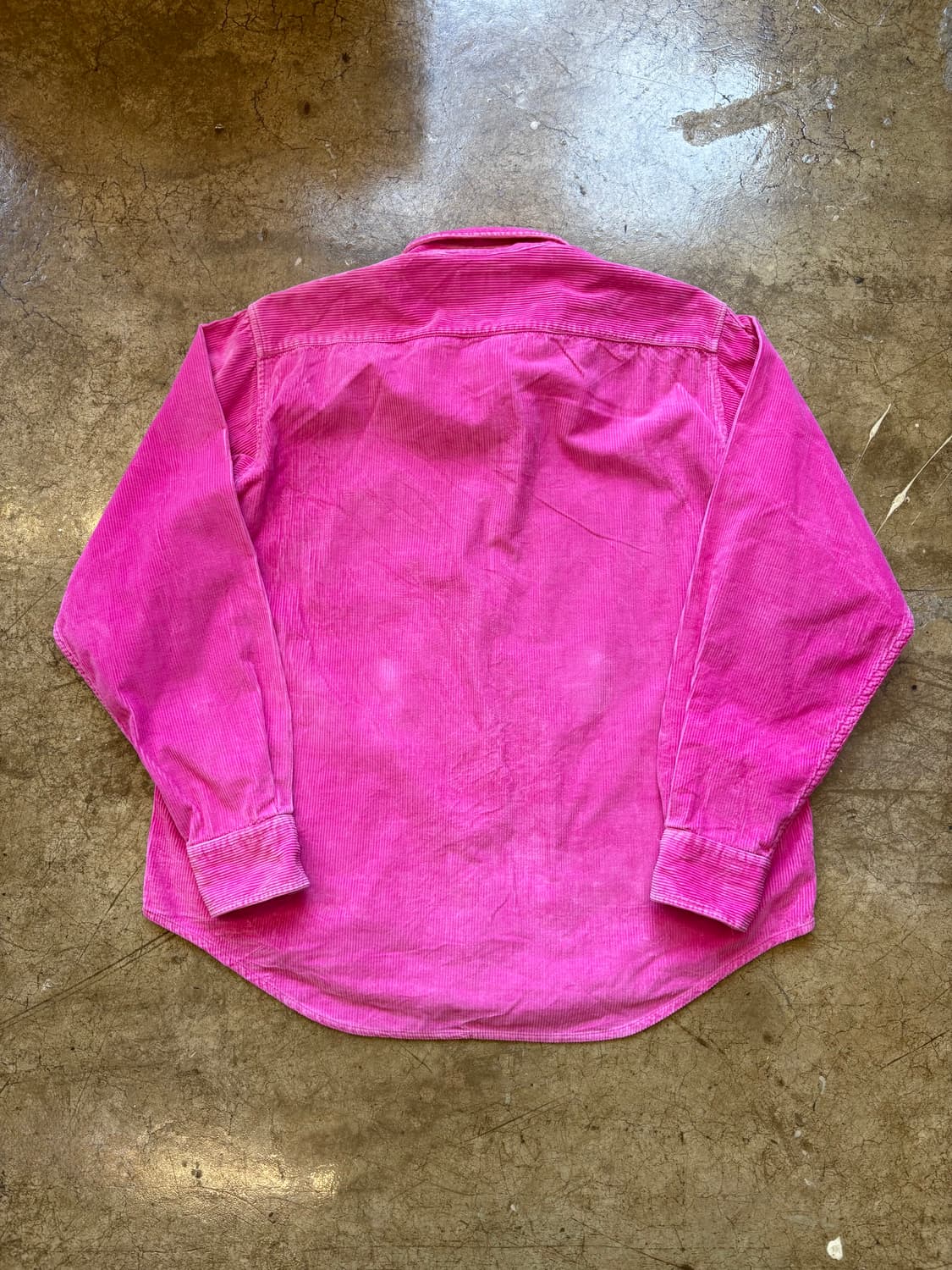 90s USA 빈티지 핑크 코듀로이 셔츠 상품이미지6