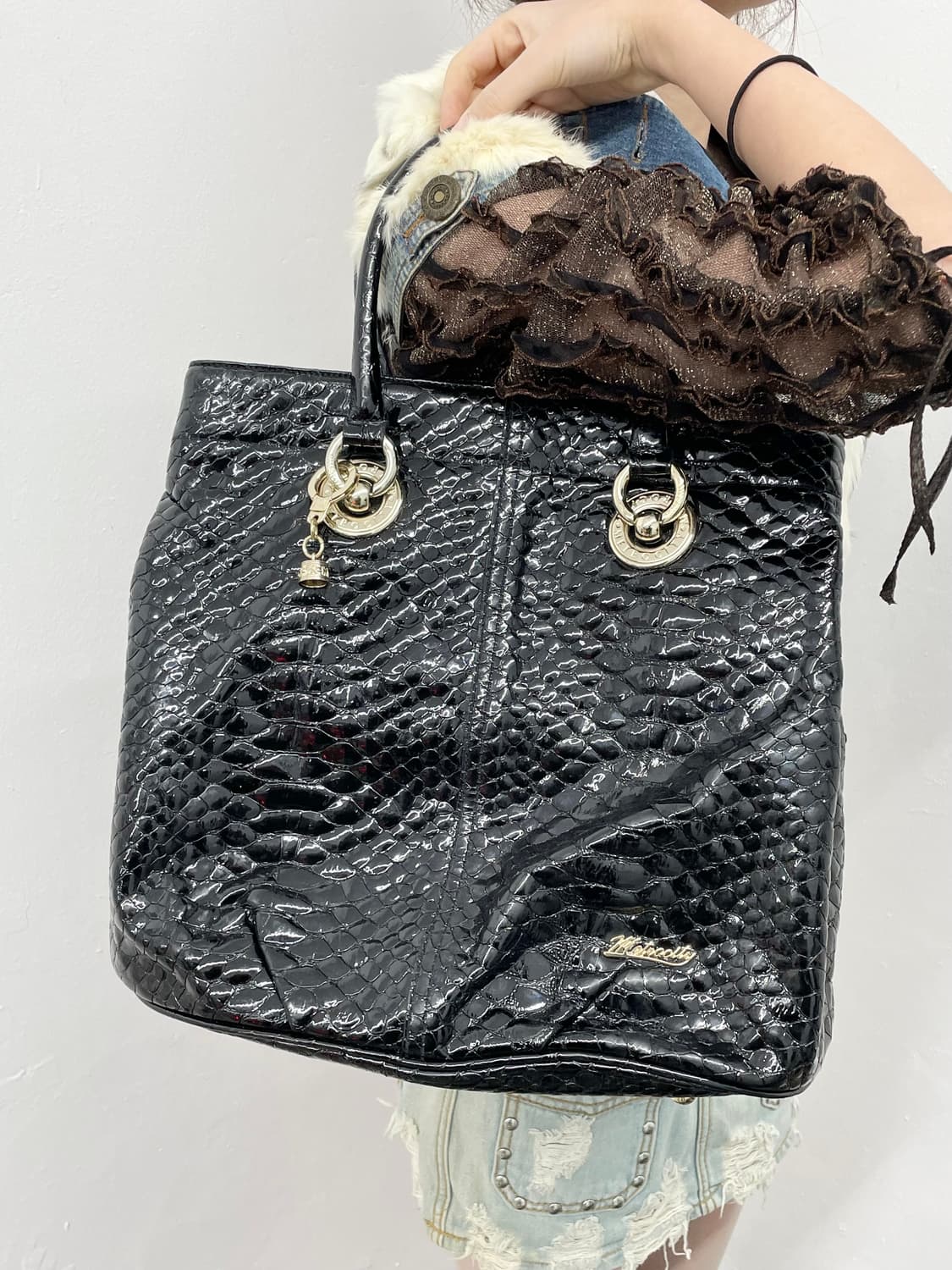 메트로시티 금장 갸루 페이던트 토트백  상품이미지1