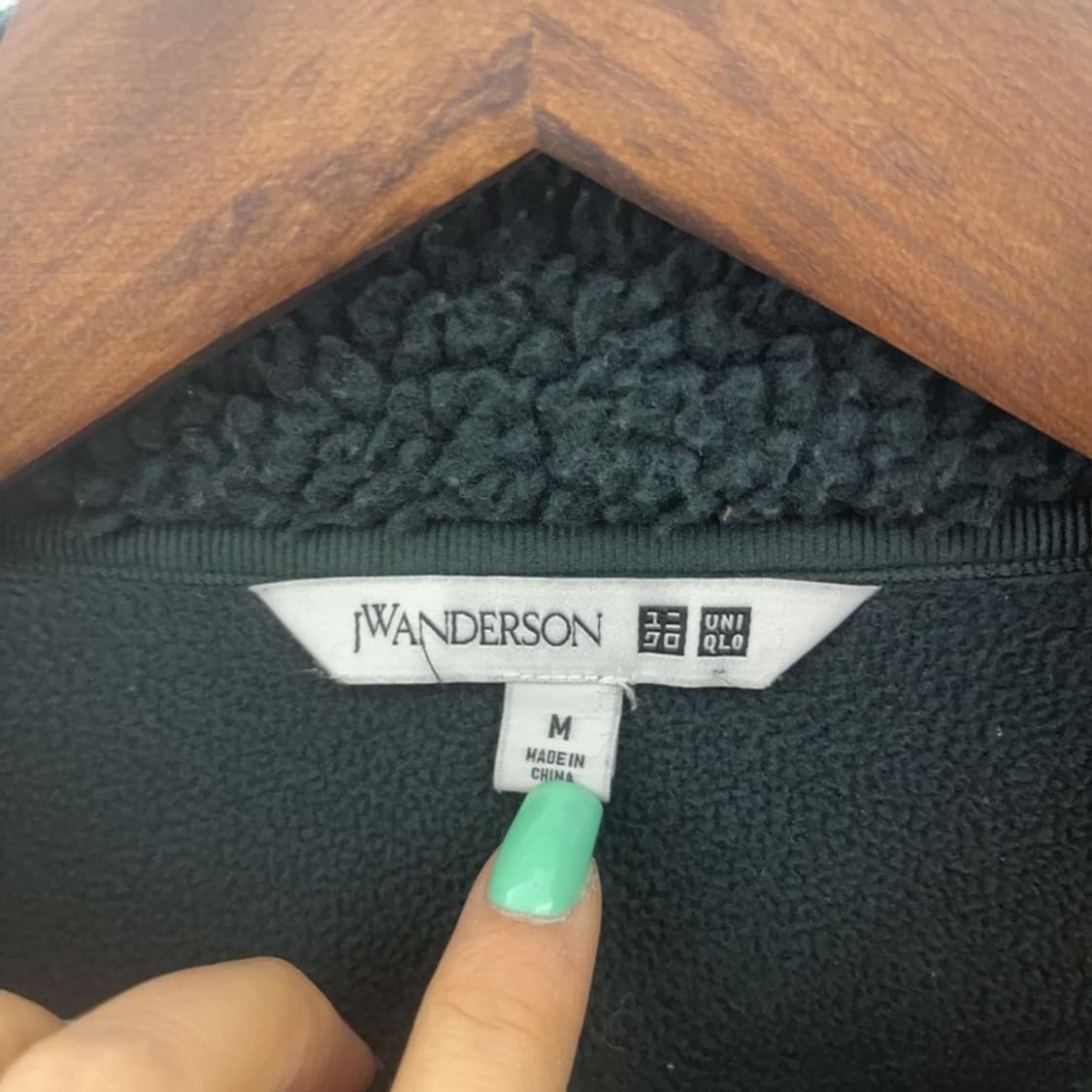 유니클로 JW앤더슨 빈티지 체크포켓 후리스 M C07294 상품이미지5