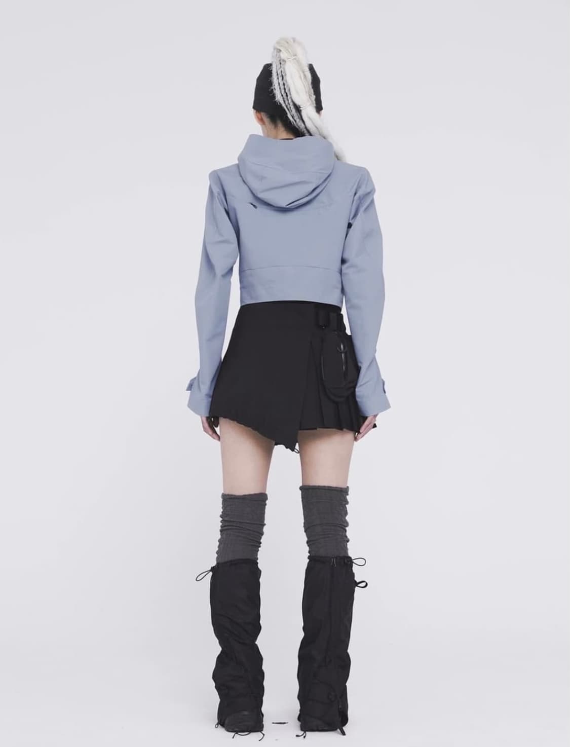 혜인서 크롭 쉘 자켓 2 블루 상품이미지2