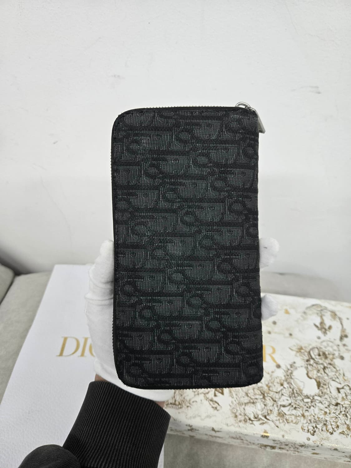 [보증서 정품]디올 오블리크 지퍼 장지갑 상품이미지5