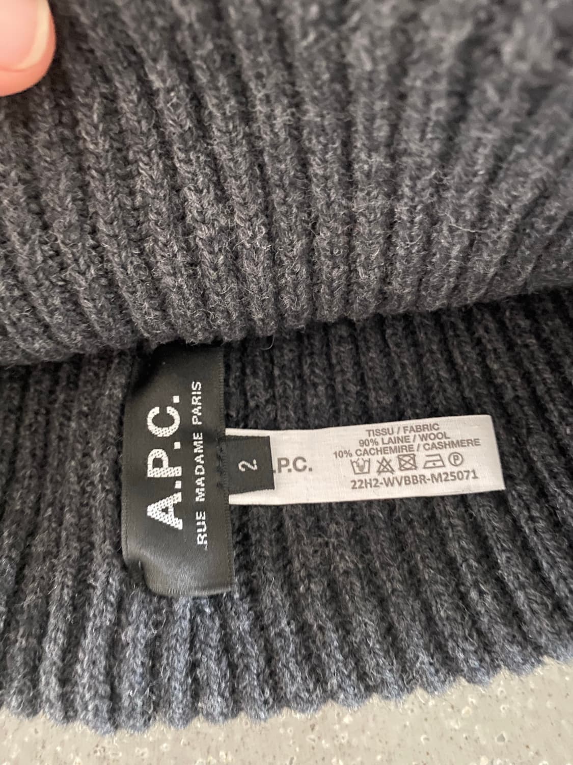 A.P.C. 아페쎄 제임스 니트 비니(그레이) 상품이미지2