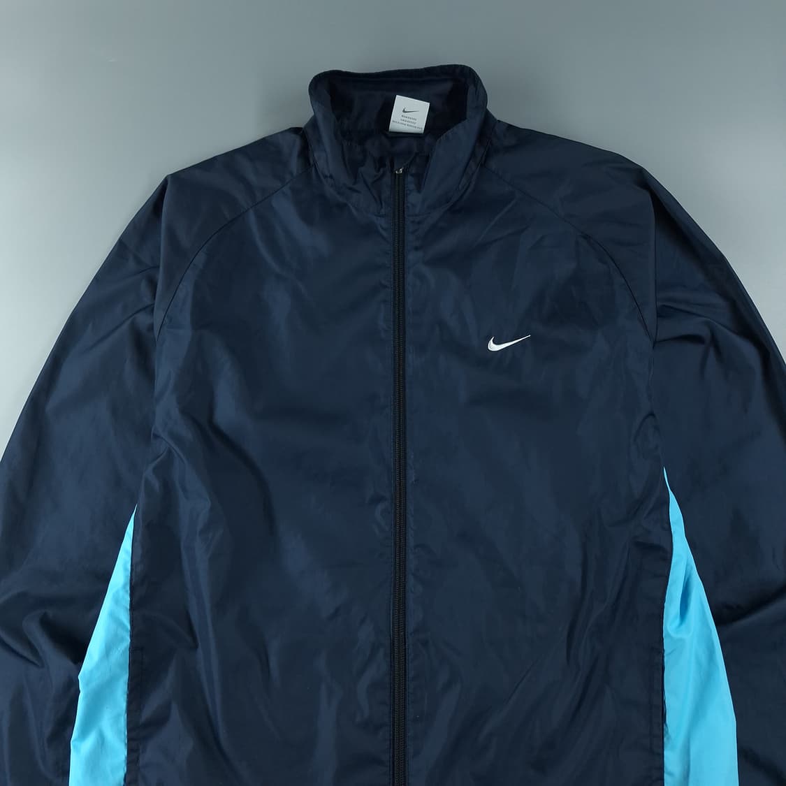 나이키 00s 네이비 스카이블루 배색 스우시 로고 올드스쿨  바람막이 L 상품이미지3