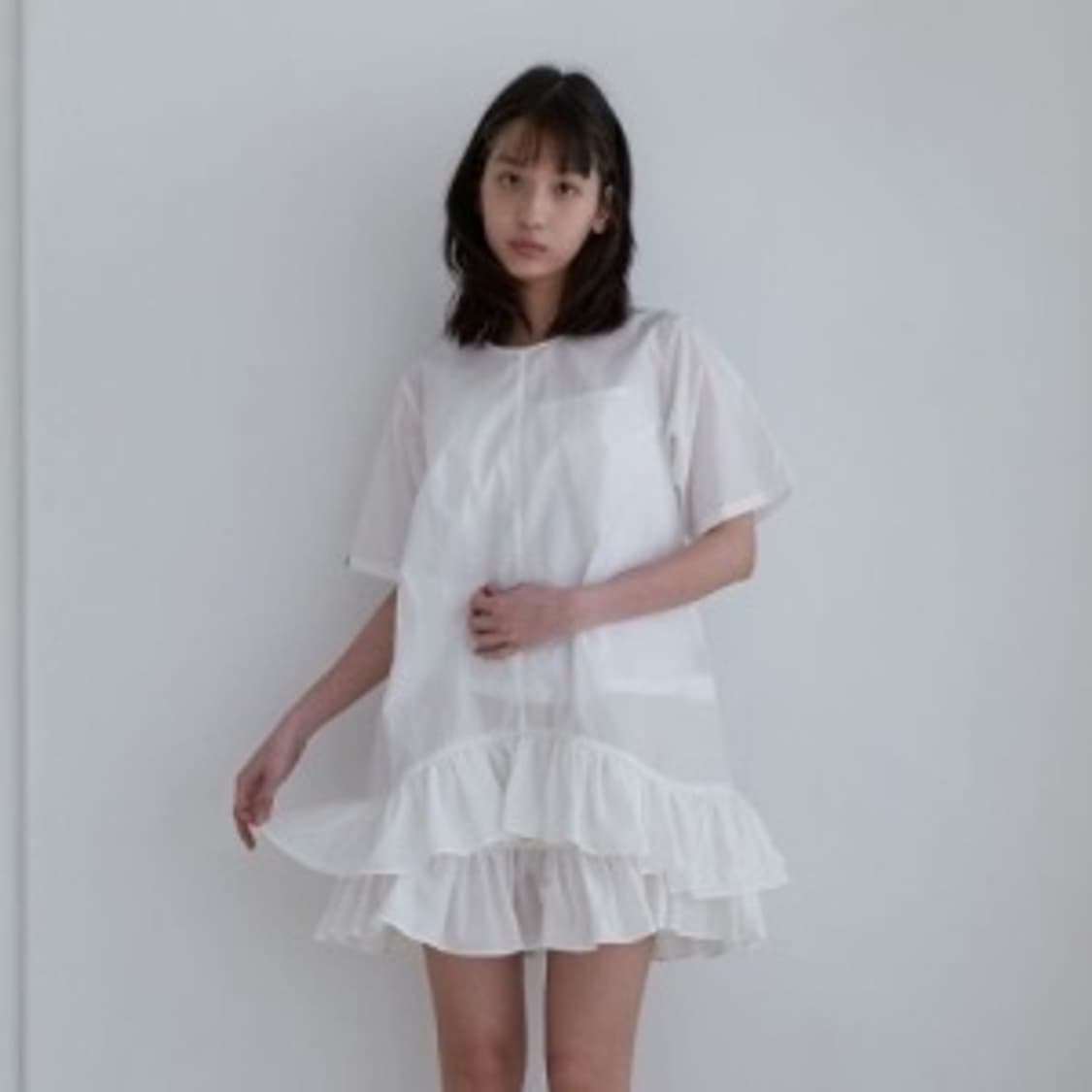 노컨텐츠 Half sleeve shirring ops 상품이미지1