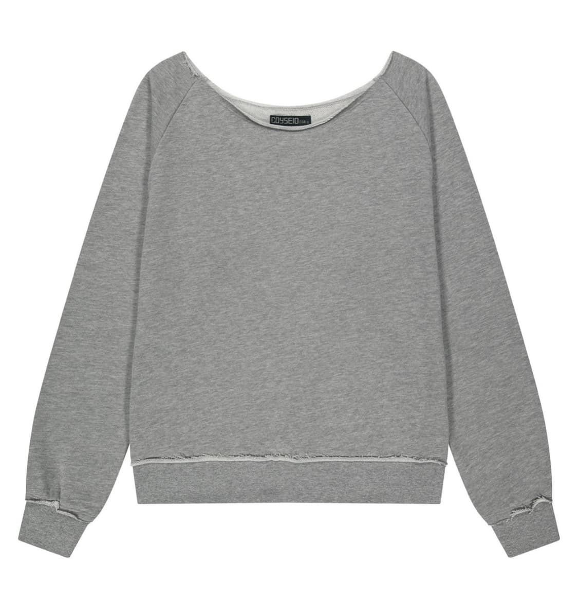 코이세이오038 오프숄더 스웻셔츠 멜란지그레이S 상품이미지1