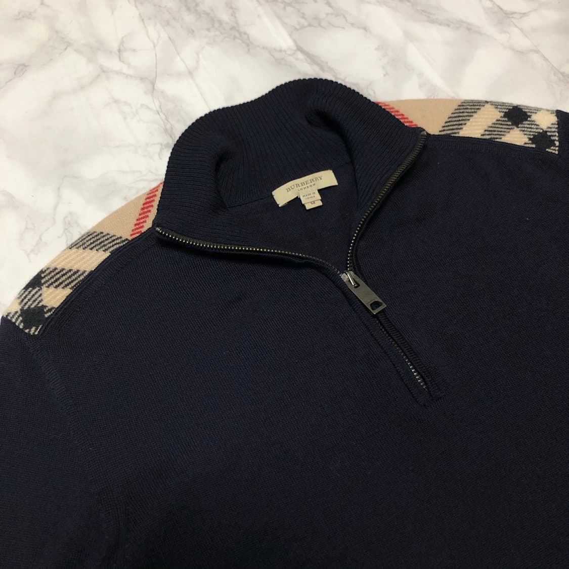 버버리 니트 거의새거 봄 메리노울 노바체크 상품이미지3