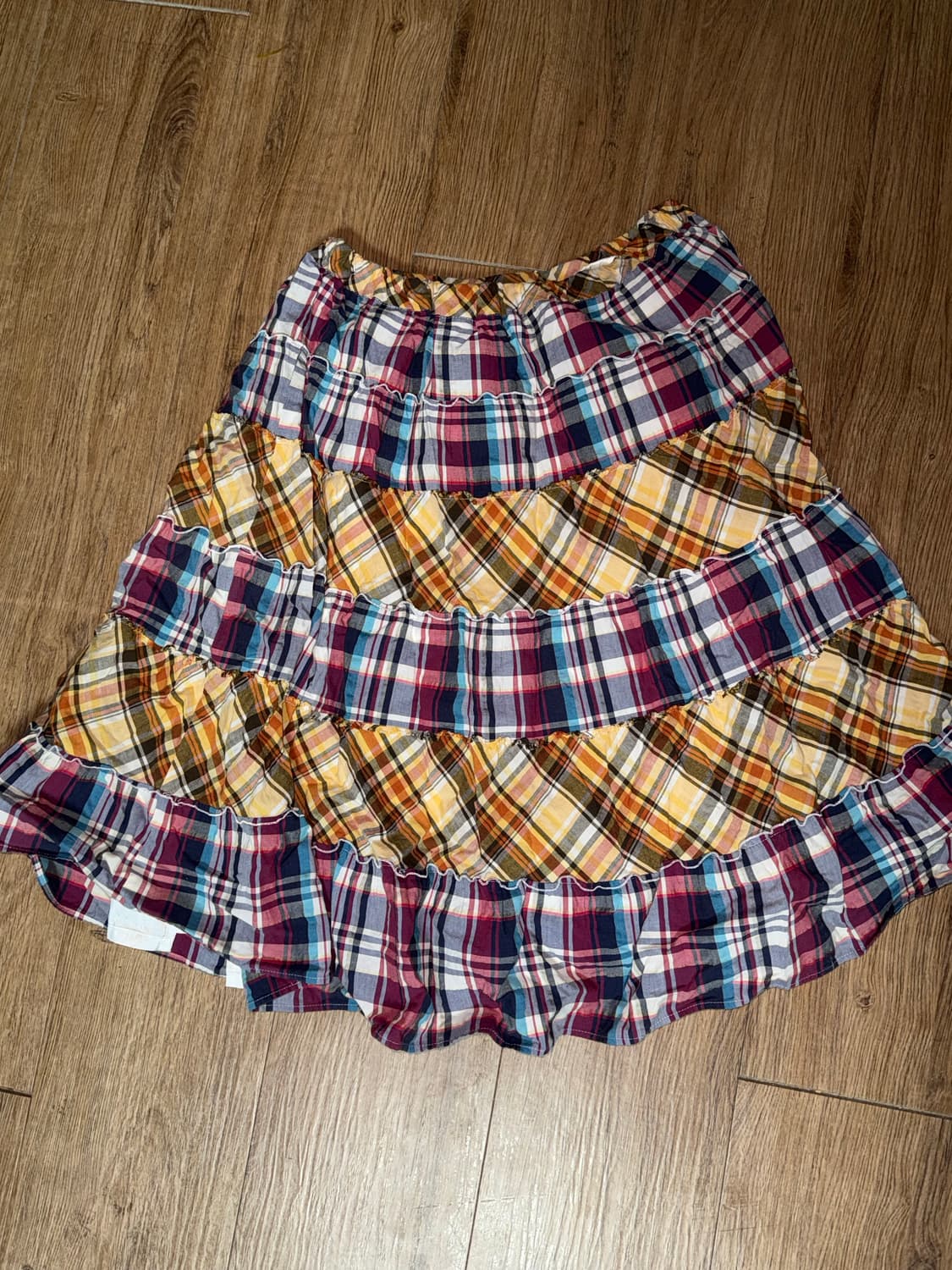 모리걸 스타일 레이어드 치마 체크 상품이미지1