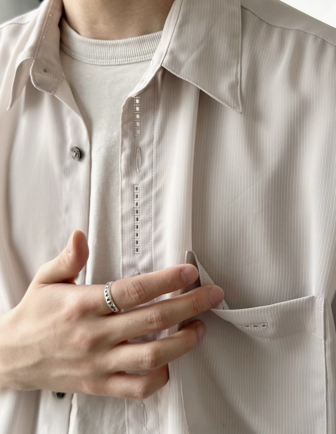 High count poly woven H/S shirt 상품이미지9