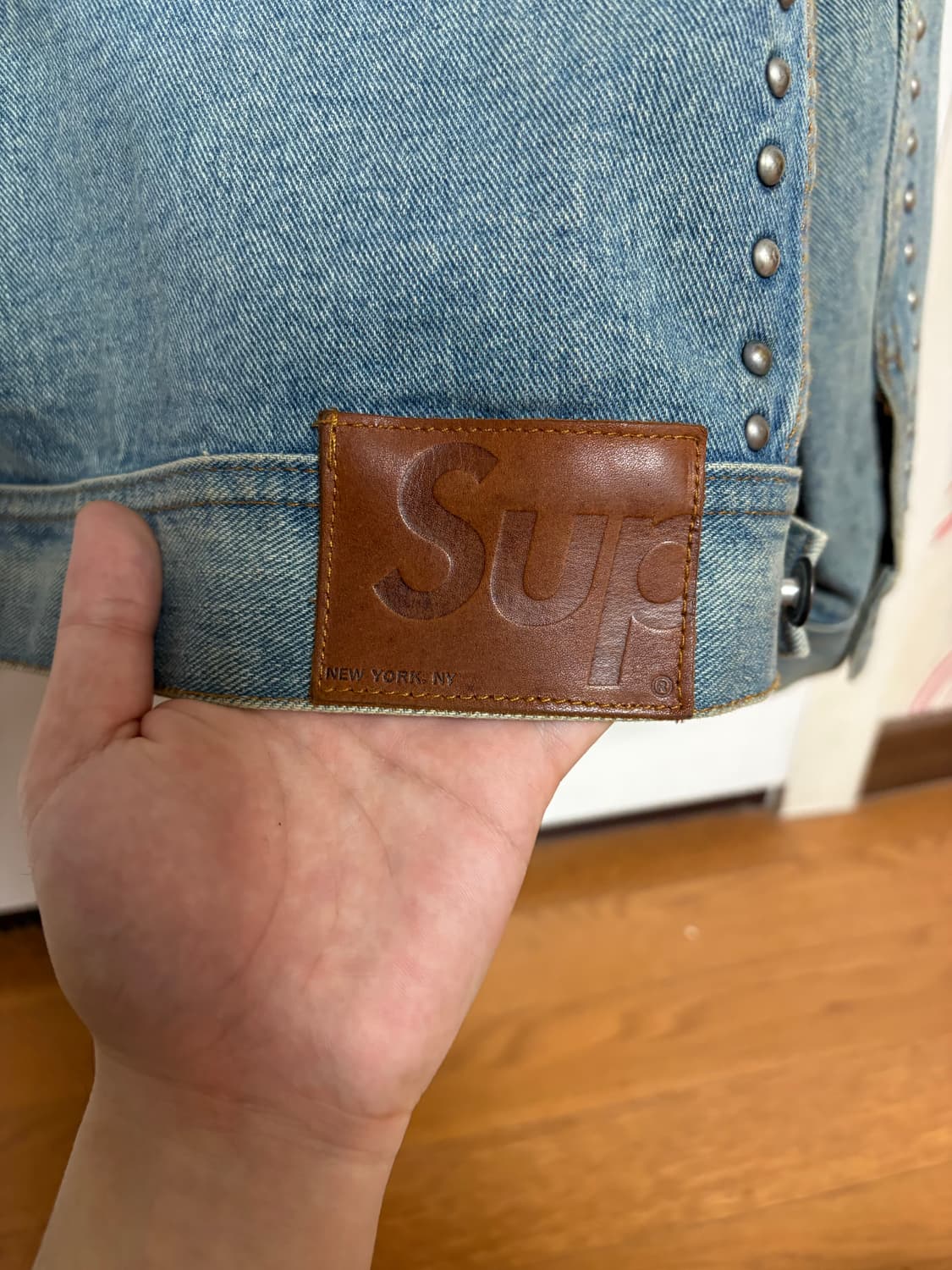 슈프림 17ss 연청 스터드 트러커 상품이미지6