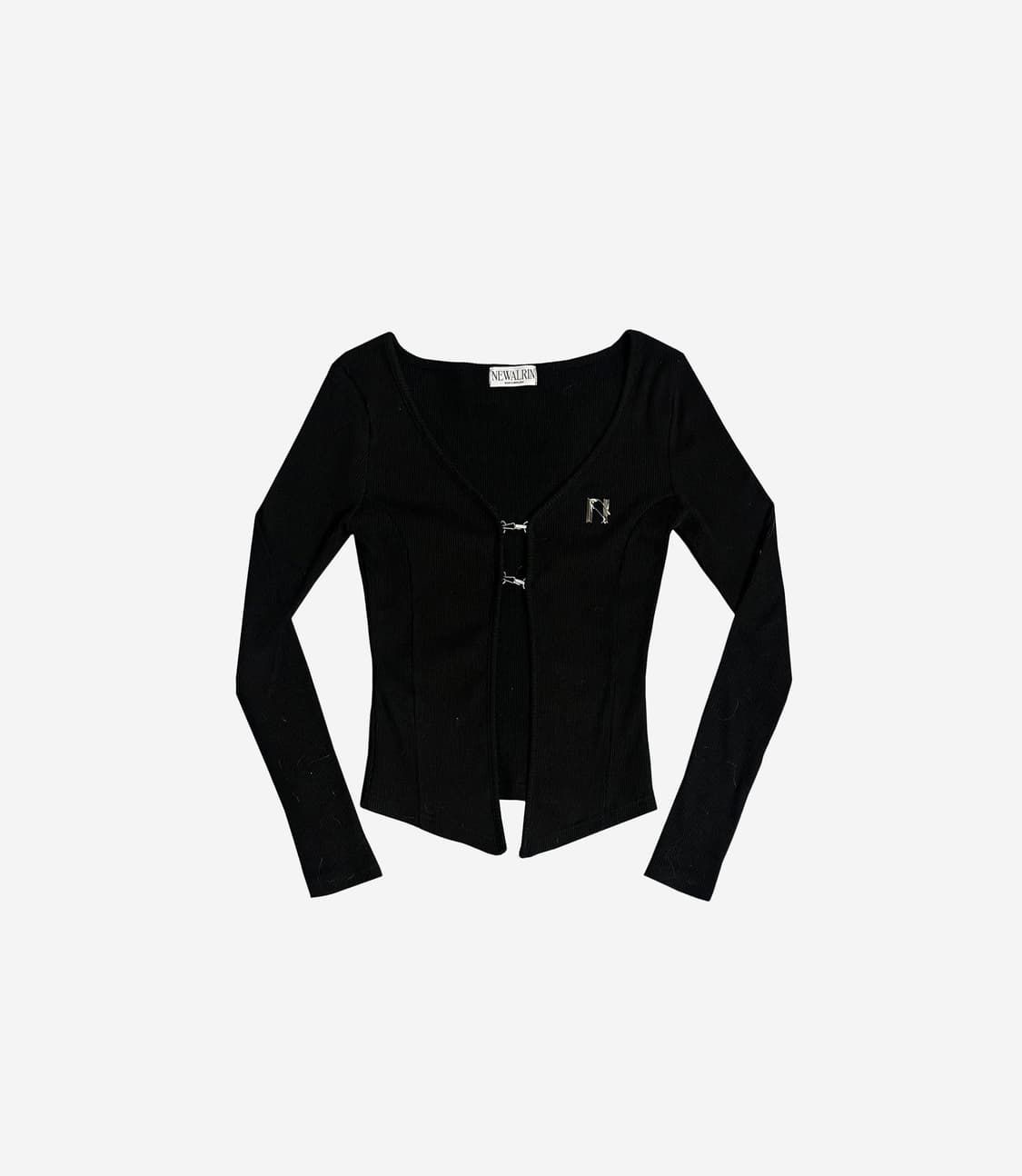 [NEWALRIN] emblem Line hook cardigan 상품이미지1
