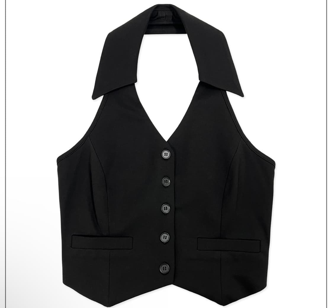 Palejade Classy Halter-Neck Simple Vest  상품이미지1