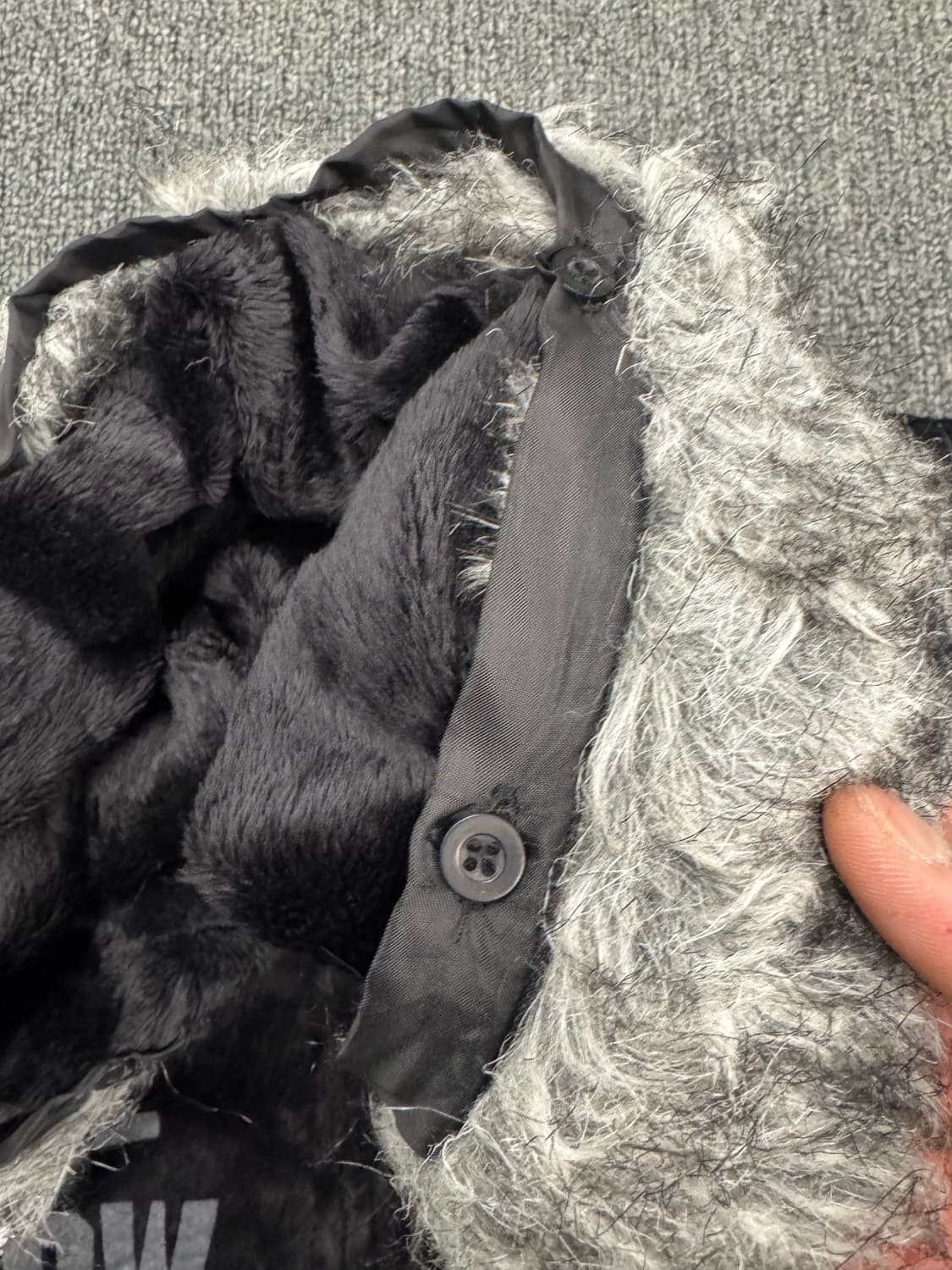 OS)Japanese vintage Y2K 펑크 벨벳 퍼 후드집업 상품이미지9